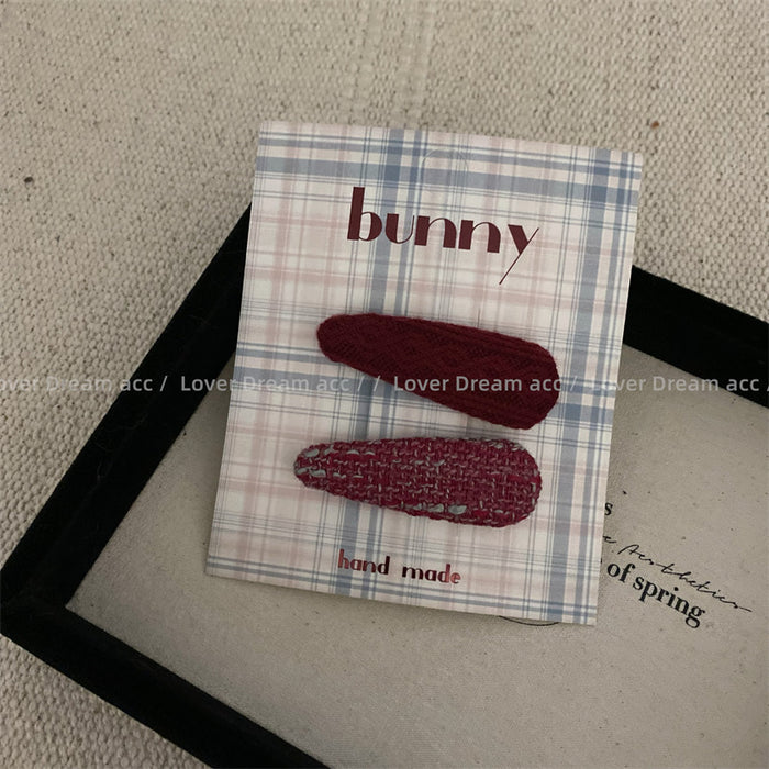 Wholesale Plush bow hair clip, cute and fashionable duckbill clip, bangs clip, hair accessory