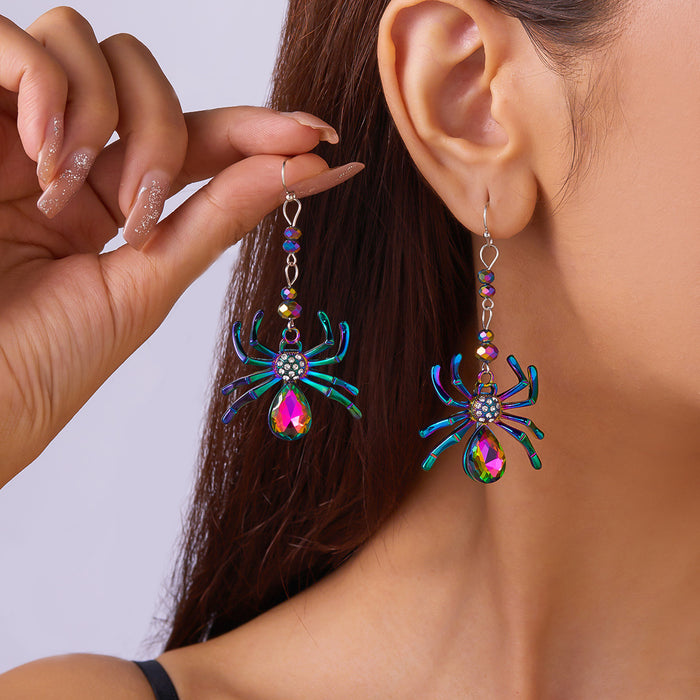 Wholesale Halloween earrings fashion saints creative color spider earrings