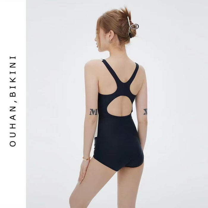Wholesale New one-piece conservative flat angle hot spring competitive professional swimsuit