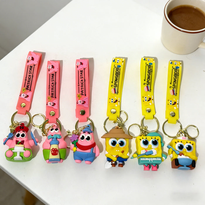 Wholesale Cartoon Keychain Silicone PVC Bag Charm Gift MOQ≥2