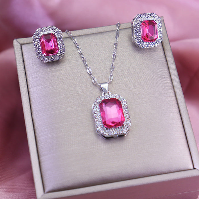 Wholesale Specially designed for jewelry, open ring earrings, niche, light luxury necklace, versatile, high-end jewelry set