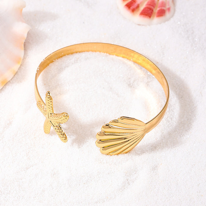 Wholesale cross smooth open bracelet plated imitation gold bracelet jewelry