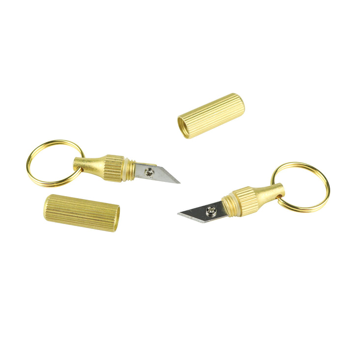 Wholesale Mini Brass Delivery Knife Keychain JDC-KC-HouJia003