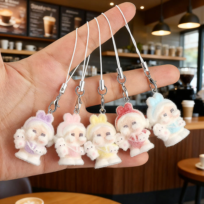 Wholesale Creative Velvet Keychain Cute Cartoon Doll Phone Strap