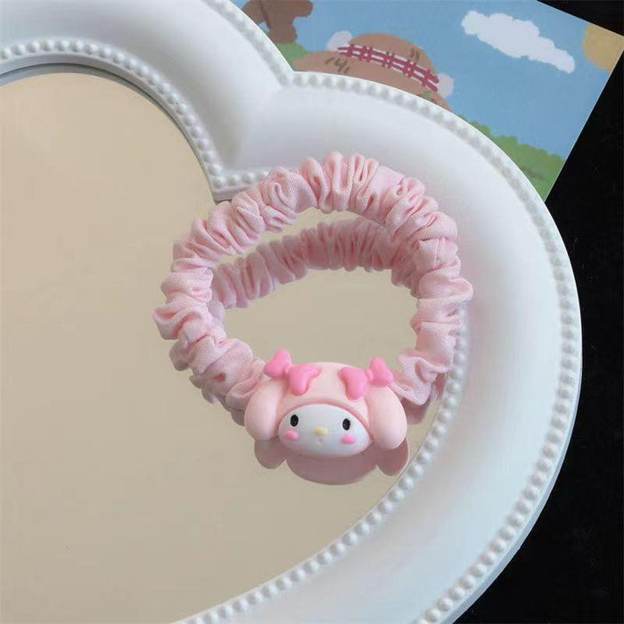 Wholesale Cute Sanrio Hair Accessories Cinnamon Dog Large Intestine Hair Ring Sweet Cartoon Headband Kulo Miza Hair Rubber Band Headdress JDC-HS-Wangl006