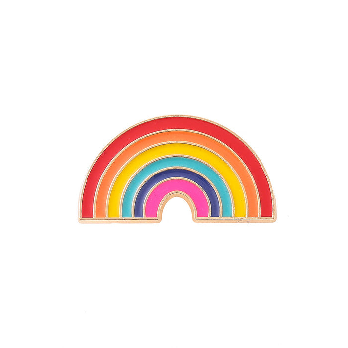 Wholesale Rainbow Heart Letter Brooch