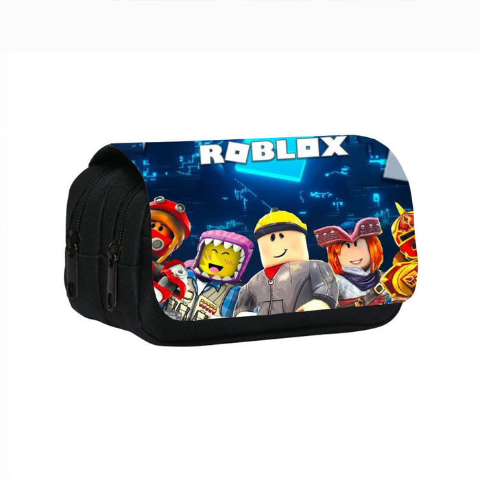 Wholesale Printing Double Layer Pencil Bag Cartoon Storage Bag