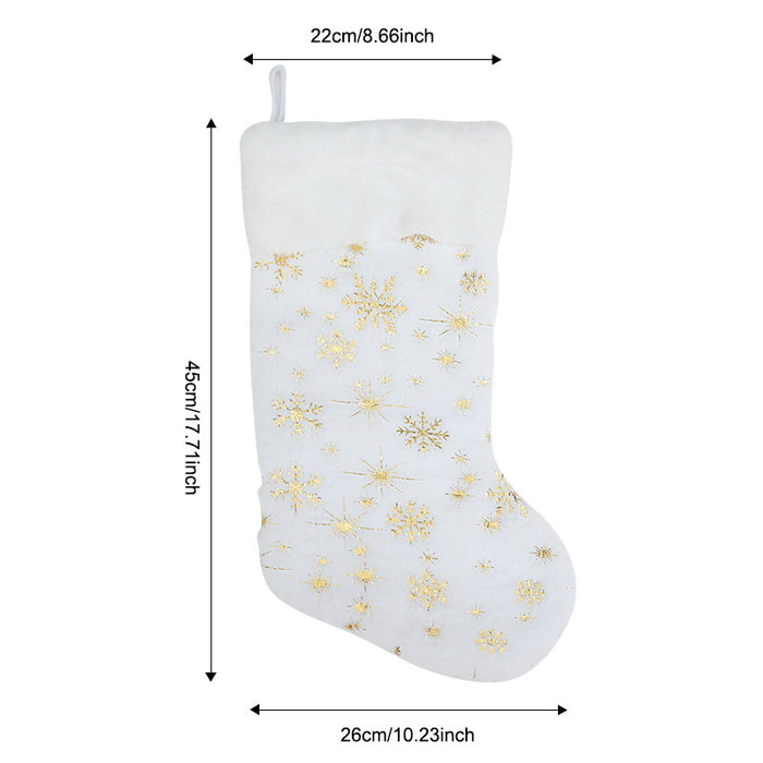 Wholesale Christmas Socks Children' s Gift Bag Pink Cartoon Roof Old Man Candy Gift Decoration Supplies Christmas Tree