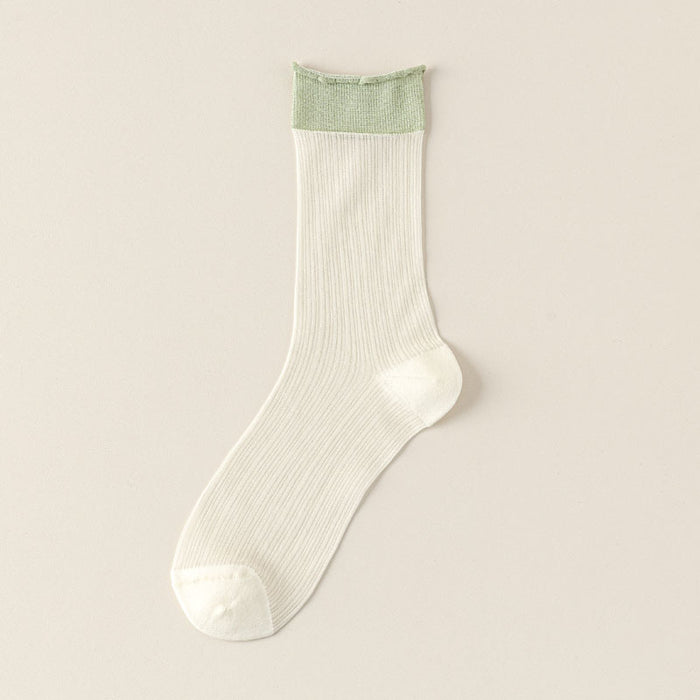 Wholesale Socks with mesh breathable middle tube, rolled edges and loose mouth