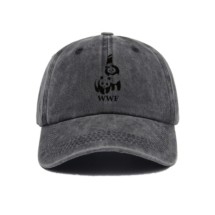 Wholesale Printed baseball cap for outdoor leisure, sun shading, washed retro trend, duckbill cap