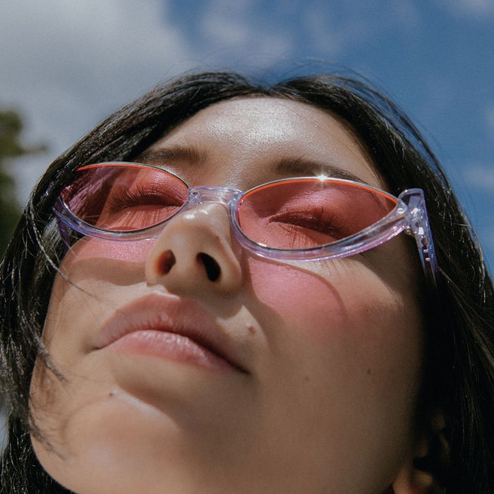 Wholesale Cat eye half frame sunglasses, niche retro glasses, fashionable and personalized sunglasses