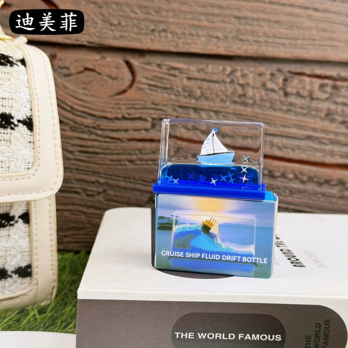 Wholesale Oil Drops Liquid Sand Bottle Acrylic Oil Ornaments Dripping Lucky Cat Oil Leakage Small Gift