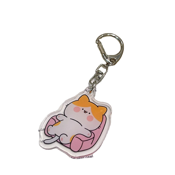 Wholesale Acrylic Keychain Double-sided Transparent Cartoon Animal Pendant Student Bag Children' s School Bag Accessories