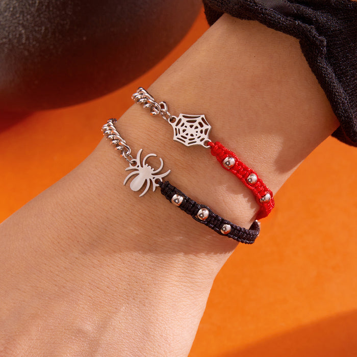 Wholesale Stainless Steel  Woven Bracelet  Web Couple Friendship Bracelet