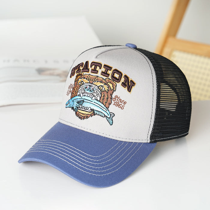 Wholesale Hard top three-dimensional baseball cap fishing casual hat 5-piece peaked cap