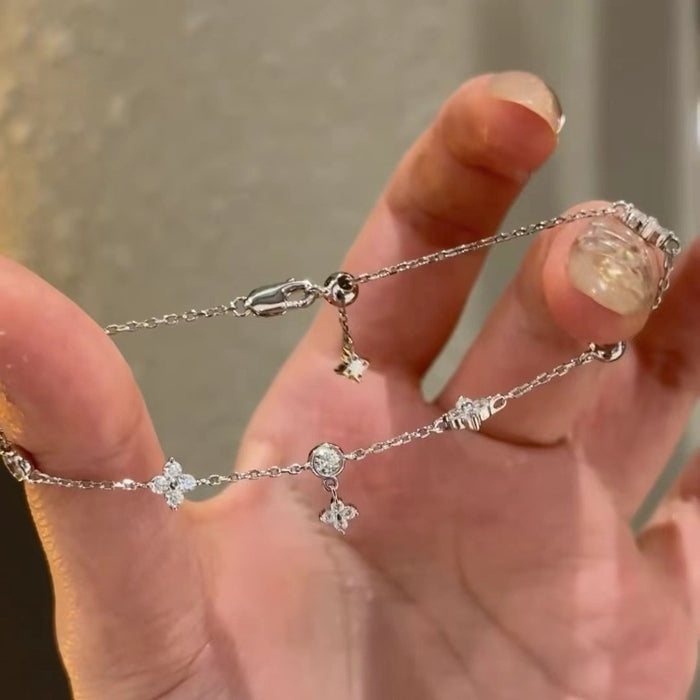 Wholesale Super Sparkling Zircon Tassel Bracelet with Light Luxury and Exquisite Design, Versatile Handpiece