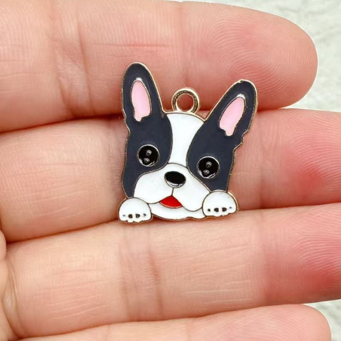 Wholesale 10pcs Cute Cartoon Dog DIY Accessories,  Charms,  Headwear,  Necklace,  Earrings Pendant