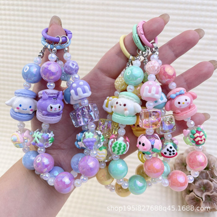 Wholesale Creative Cartoon Hand-painted Beads Mobile Phone Hanging Chain Bag Decorative Pendant DIY Accessories for Girlfriends