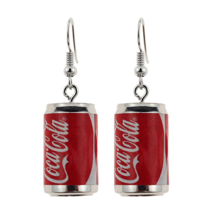 Wholesale Cartoon Beverage Bottle Resin Earrings JDC-ES-niqing024