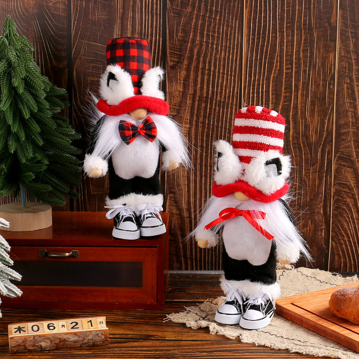 Wholesale Cat Ear Topper Rudolph Doll Ornaments Holiday Stand Window Decoration Supplies