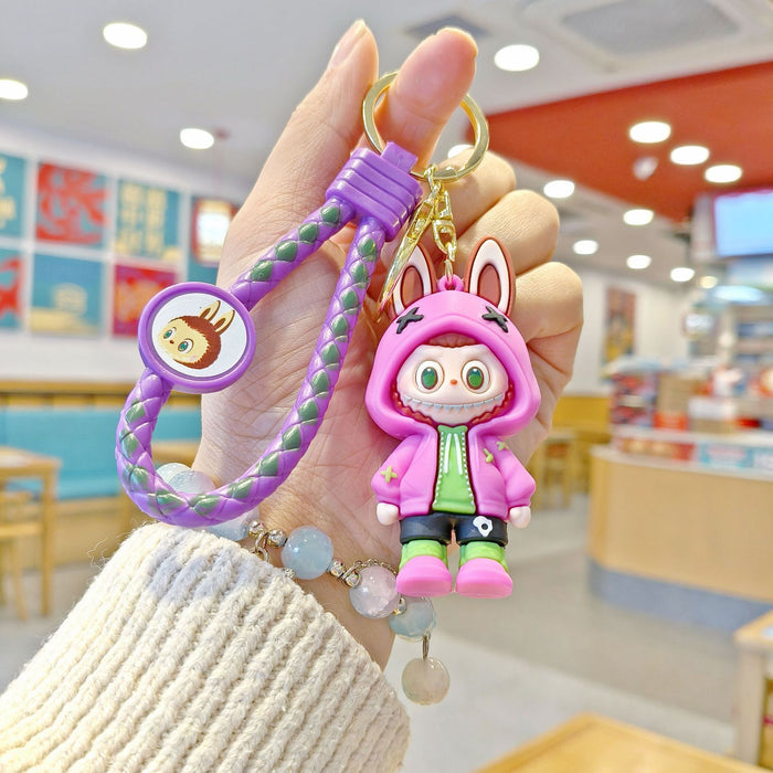 Wholesale cloth key chain cartoon schoolbag pendant car key chain