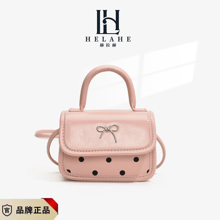 Wholesale Children's Bag Wave Point Handbag Bow Mini Parent Child Crossbody Bag Mouth Red Envelope