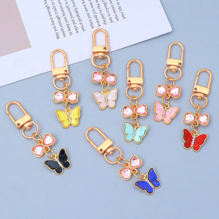 Wholesale Keychain Pendant Creative Alloy Butterfly Headphone Mobile Phone Bag Pendant