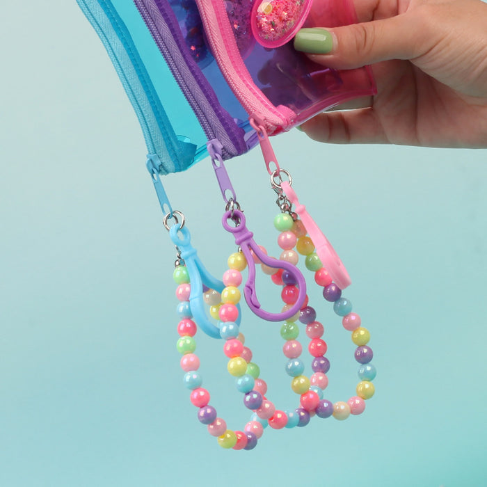 Wholesale Love Heart Quicksand Clear PVC Coin Purse Card Holder Fashion Accessory For Boutique Resale