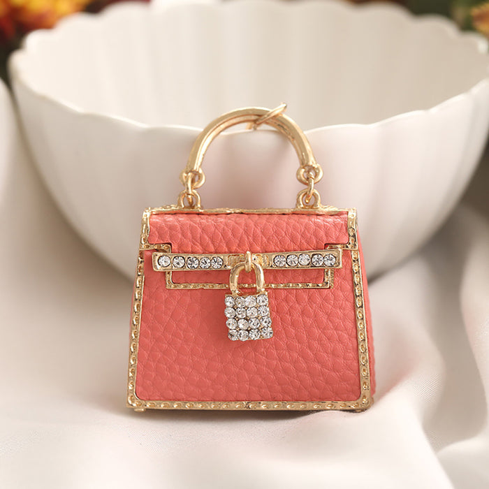 Wholesale Leather Bags with Diamonds and Alloy Keychains JDC-KC-ChaoK054