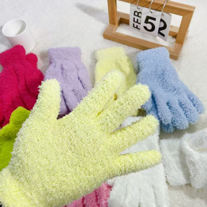 Wholesale Color winter solid color cute warm gloves