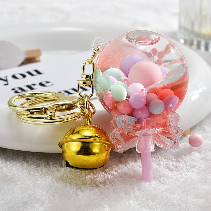 Wholesale Liquid Glitter Bottle &  Lollipop Acrylic Oil-Filled Keychain