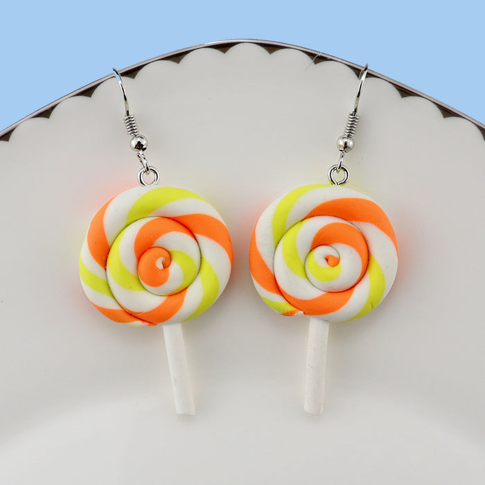 Wholesale Cartoon Clay Lollipop Earrings JDC-ES-niqing034