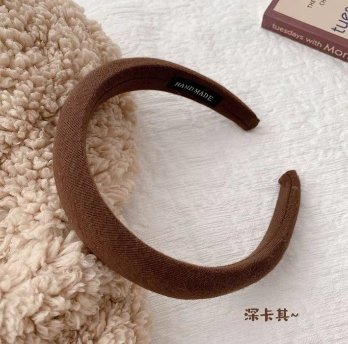 Wholesale Macaron color headband, high skull top, wide edge sponge headband, solid color compression headband, versatile