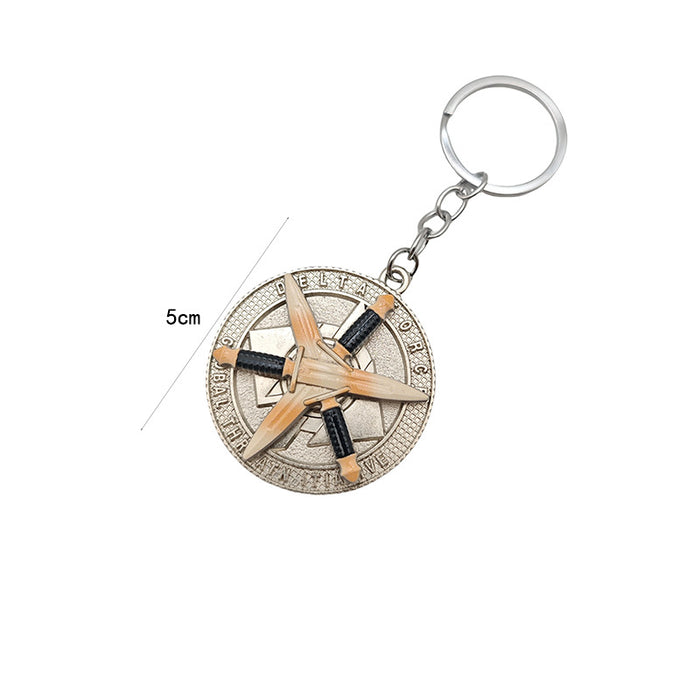 Wholesale Alloy throwing knife backpack keychain