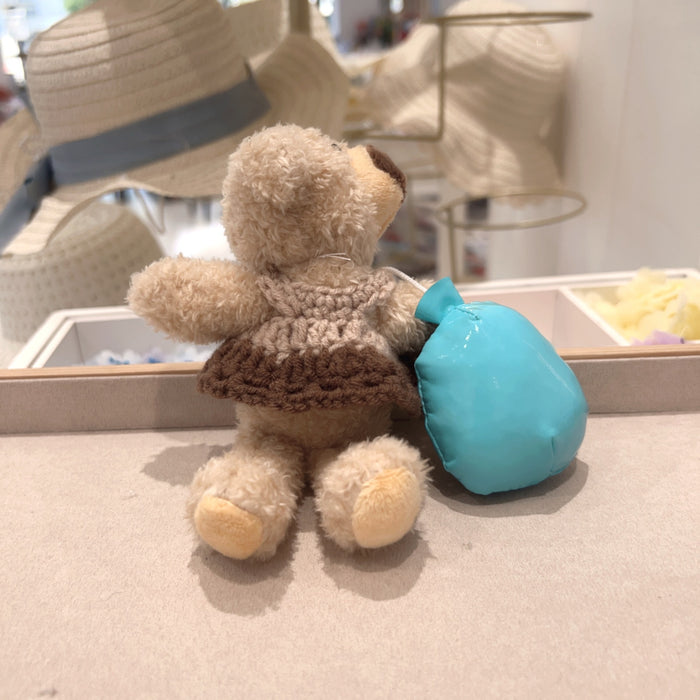 Wholesale Plush balloon teddy bear keychain bag pendant cute cartoon children's toys handmade accessories