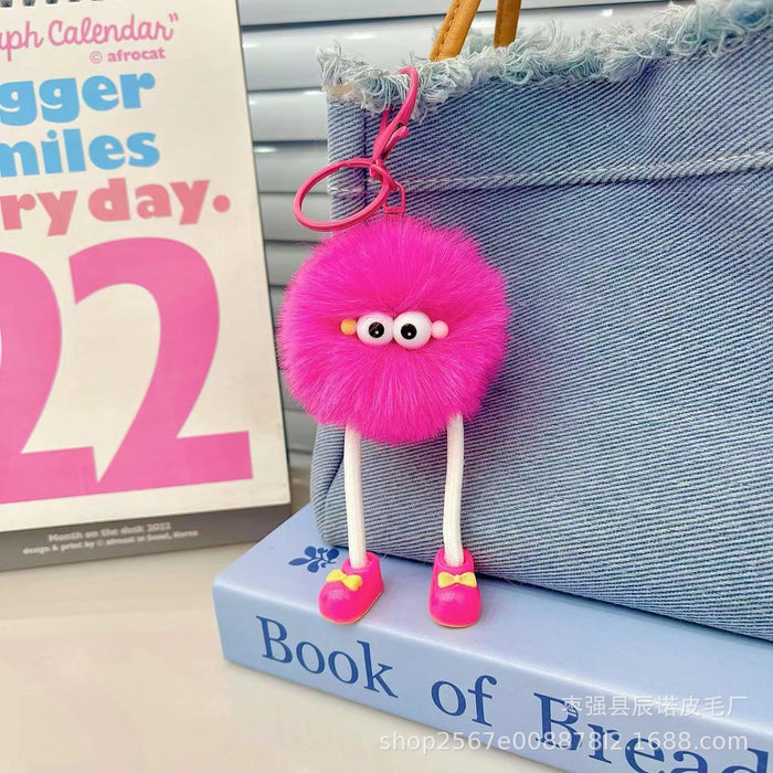 Wholesale Glasses plush pendant, niche keychain bag