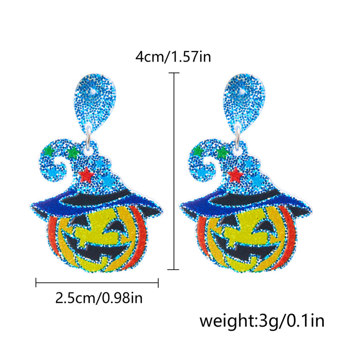 Wholesale  Earrings for Women Niche All-match Design Pumpkin Head Ghost Acrylic Earrings