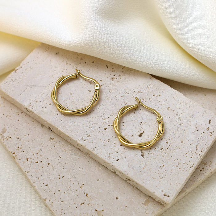 Wholesale Fashionable geometric twist earrings