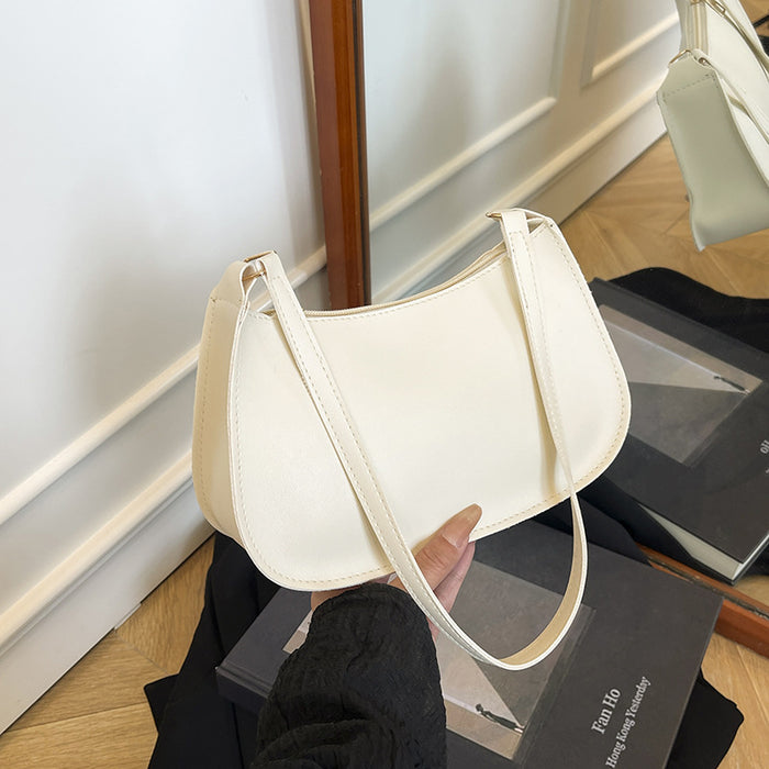 Wholesale Solid color simple small square bag women' s new high-end underarm shoulder bag popular underarm bag