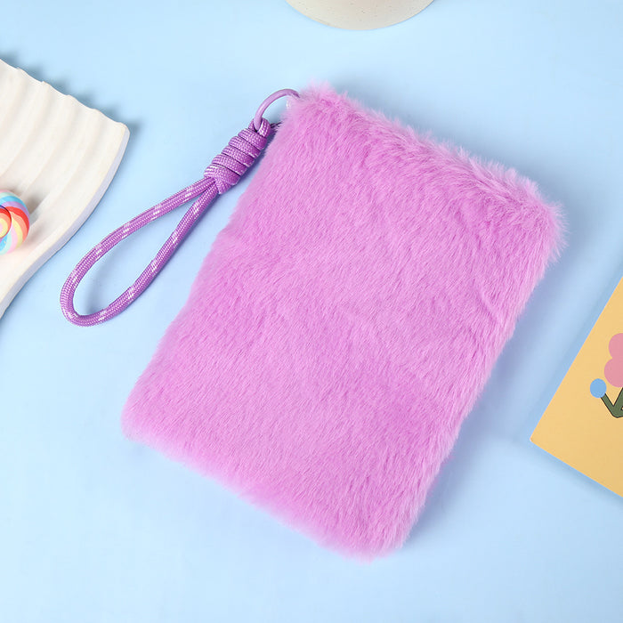Wholesale Cartoon Plush Notebook Diary for Kids DIY Craft Journal with Colorful Rope MOQ≥2