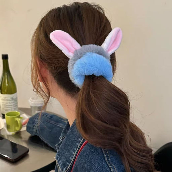 Wholesale Cute cartoon plush ears wide hair scrunchies