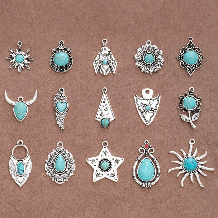 Wholesale 50pcs Turquoise Bohemian Ethnic Style Earrings