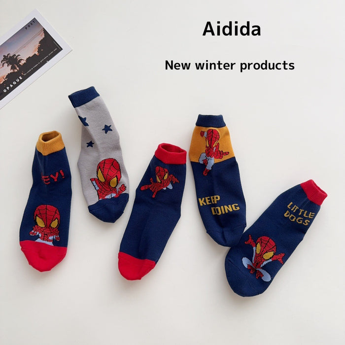 Wholesale Children's Socks Autumn/Winter New Mid tube Cartoon Boy
