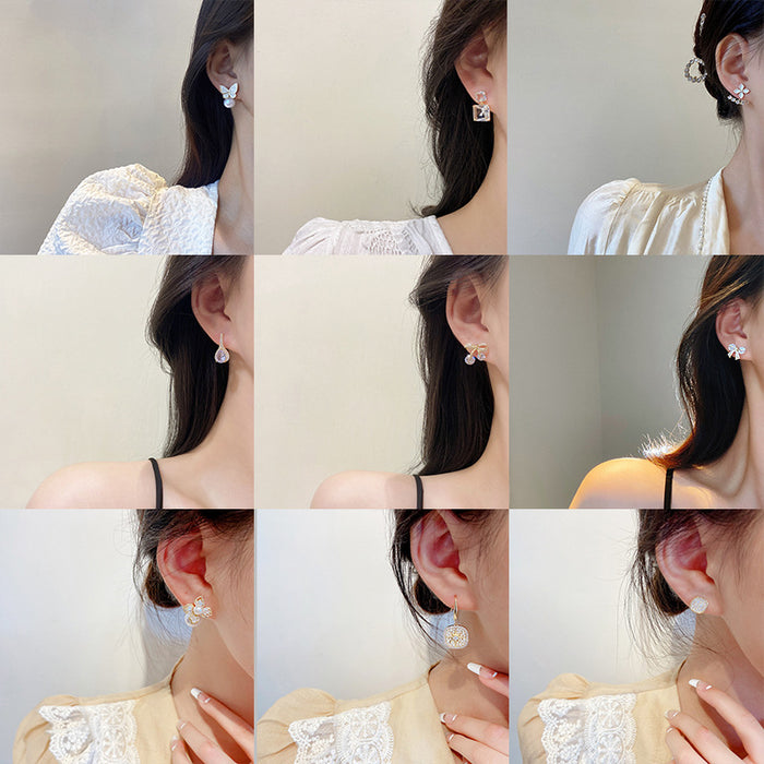 Wholesale Zircon Pearl Earrings