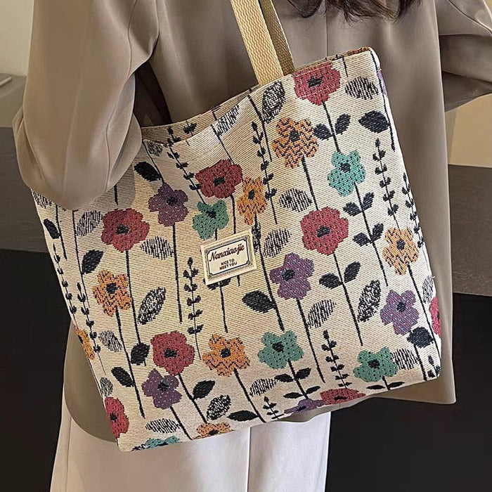 Wholesale Large capacity shoulder bag women' s canvas tote bag school handbag commuter bag