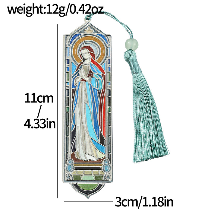 Wholesale Oil Painting Metal Tassel Accessories Bookmark
