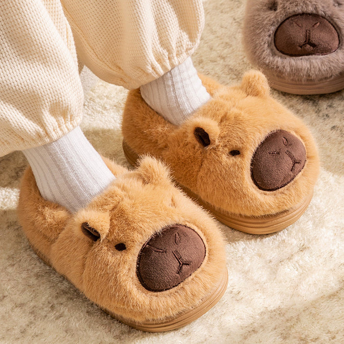 Wholesale Children' s cotton shoes winter boys and girls home indoor non-slip warm plush shoes children' s large children' s bag heel cotton slippers