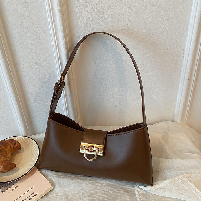 Wholesale Pu Shoulder Bag Modern Urban Simplicity Black Daily Casual Fashion Accessory