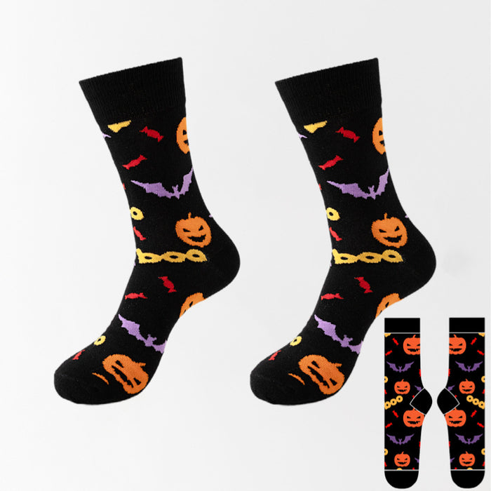 Wholesale Halloween New cross-border men' s socks plus size cotton socks  socks Thanksgiving women' s foreign trade stockings
