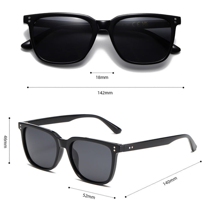 Wholesale Polarized s Square Sunglasses with Rivet Accents